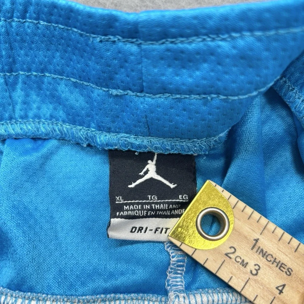 VTG Air Jordan Flying Mesh Basketball Shorts Mens XL Blue White Baggy Y2K Retro